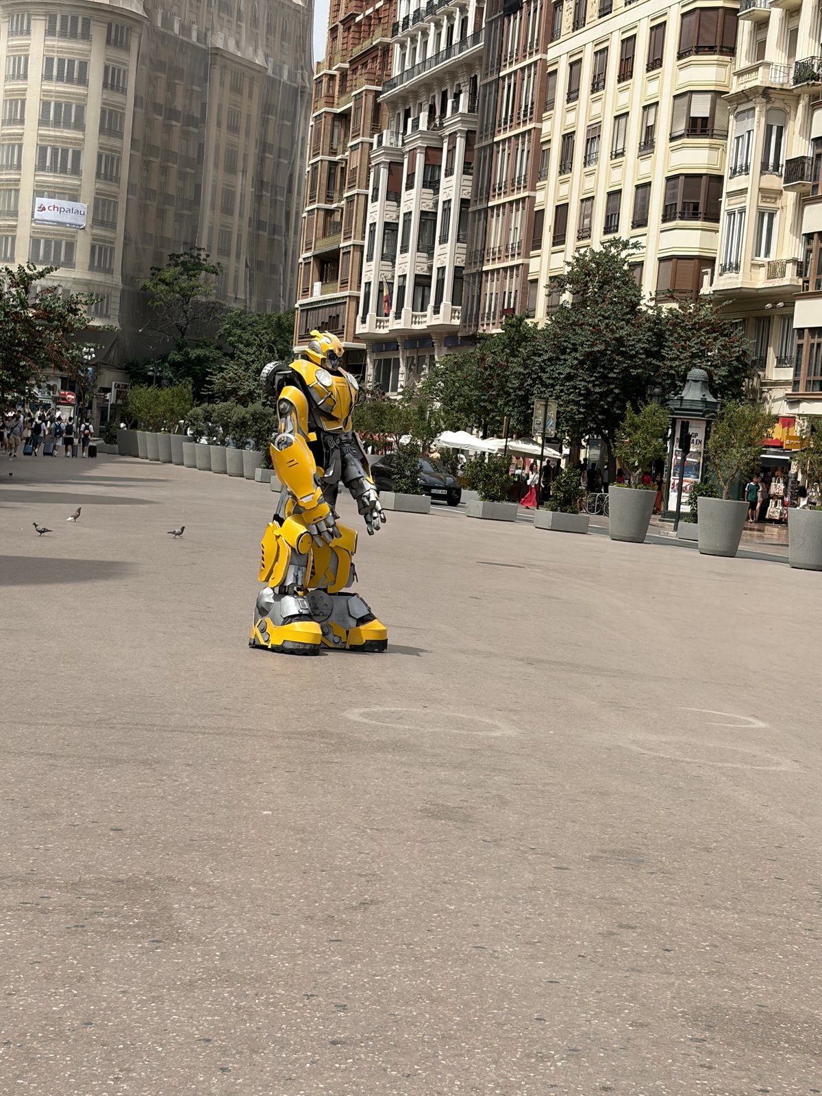 Kostým Bumblebee na námestí